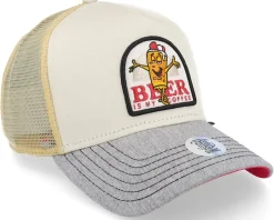 Hft Food Beer & Coffee Grey/Heather Grey Trucker - Djinns