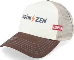 Hft Moinzen White/Brown/Khaki A-Frame Trucker - Coastal