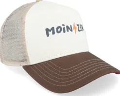 Hft Moinzen White/Brown/Khaki A-Frame Trucker - Coastal