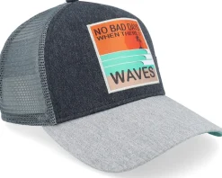 Hft Nobaddays Black/Grey A-Frame Trucker - Coastal