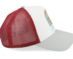 Hft Stupid Wave Red/White/Grey A-Frame Trucker - Coastal
