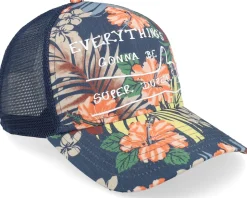 Hft Super Duper Navy/Multicolor A-Frame Trucker - Coastal