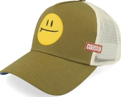 Hft Surf & Smile White/Olive A-Frame Trucker - Coastal