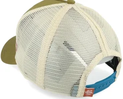 Hft Surf & Smile White/Olive A-Frame Trucker - Coastal