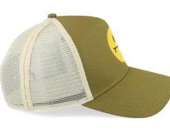 Hft Surf & Smile White/Olive A-Frame Trucker - Coastal