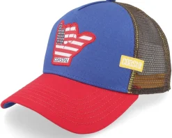 Hft Us Shaka Orange/Blue/Red A-Frame Trucker - Coastal