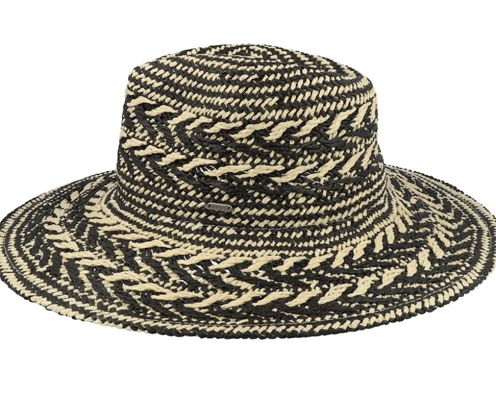 Hibiscus Hat Black/Beige Straw Hat - Barts