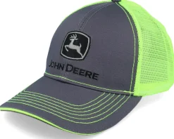 High Vis Logo Black/Neon Yellow Trucker - John Deere