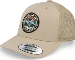 Hike More Worry Less Patch Khaki Trucker - Wild Spirit