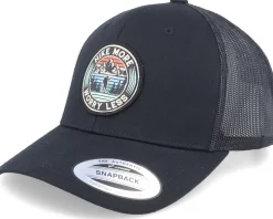 Hike More Worry Less Patch Black Trucker - Wild Spirit