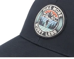 Hike More Worry Less Patch Black Trucker - Wild Spirit