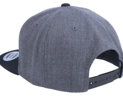 Hipster Skull Charcoal/Black Snapback - Iconic