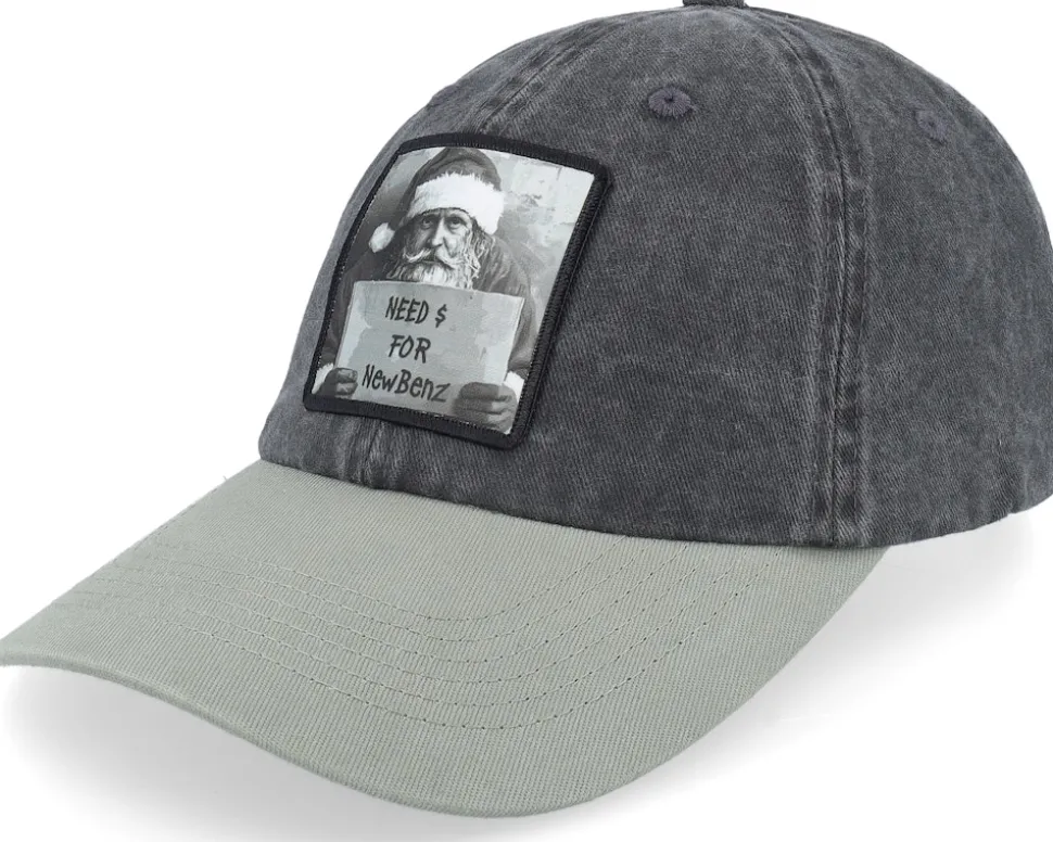 Hobo Santa Need Cash For Benz Black/Olive Dad Cap - Ho-Ho-Hats