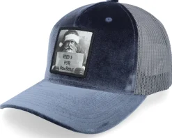 Hobo Santa Need Cash For Benz Velvet Grey Trucker - Ho-Ho-Hats