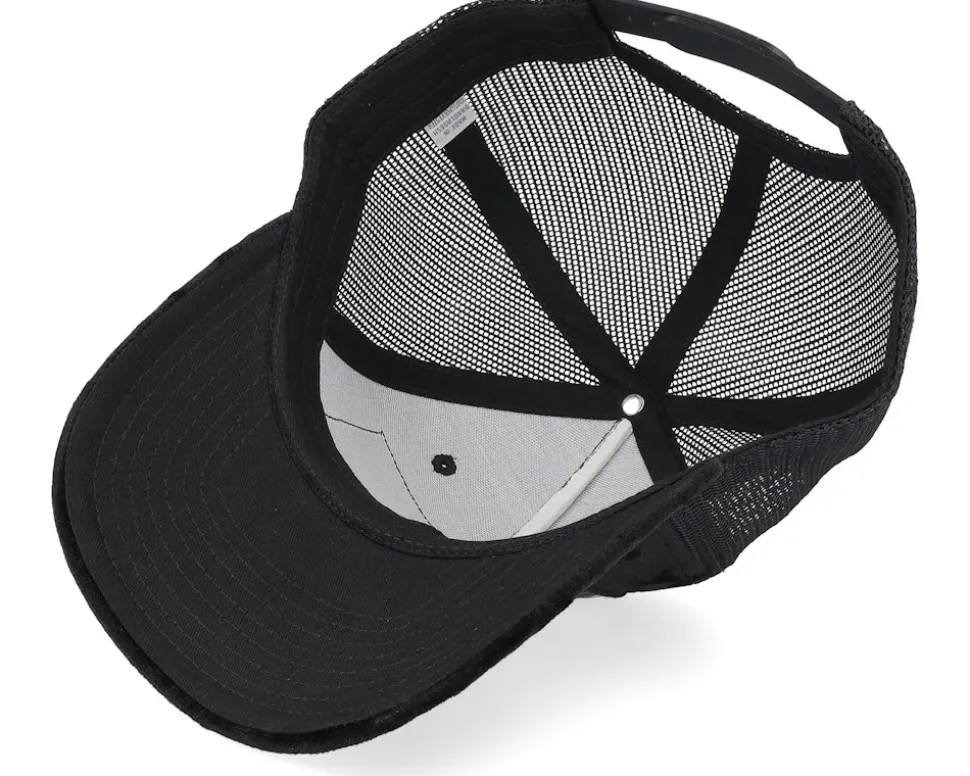 Hockey Player Blue White Color Velvet Black A-Frame Trucker - Iconic