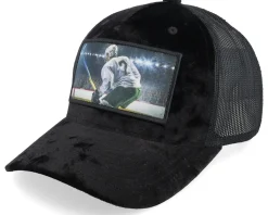 Hockey Player Green White Color Velvet Black A-Frame Trucker - Iconic