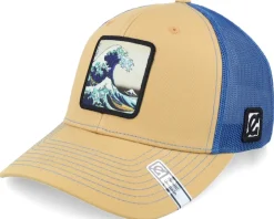 Hokusai The Great Wave Biscuit/True Blue Trucker - Public Domain