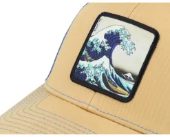 Hokusai The Great Wave Biscuit/True Blue Trucker - Public Domain
