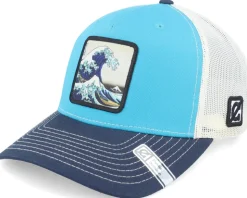 Hokusai The Great Wave Biscuit/True Blue Trucker - Public Domain