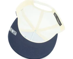 Hokusai The Great Wave Blue Teal/Birch/Navy A-Frame Trucker - Public Domain