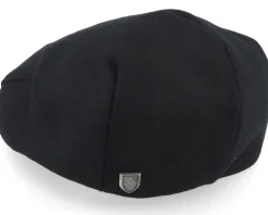 Hooligan Baggy Reserve Snap Black Flat Cap - Brixton