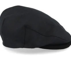 Hooligan Baggy Reserve Snap Black Flat Cap - Brixton