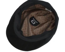 Hooligan Baggy Reserve Snap Black Flat Cap - Brixton