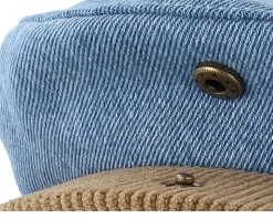 Hooligan Denim/Corduroy Snap Flat Cap - Brixton