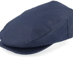 Hooligan Snap Cap Washed Navy Flat Cap - Brixton