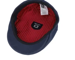 Hooligan Snap Cap Washed Navy Flat Cap - Brixton