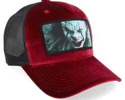 Horror Clown Velvet Red/Black A-frame Trucker - Scenes