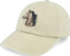 Horse Embroidery Khaki Dad Cap - Wild Spirit