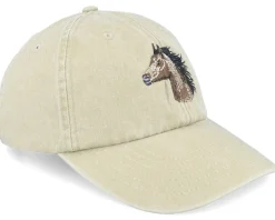 Horse Embroidery Khaki Dad Cap - Wild Spirit