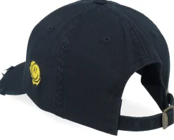 Houston 3d Script Destroyed Black Dad Cap - Lucid Smile