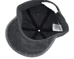 Houston 3d Script Washed Black Dad Cap - Lucid Smile