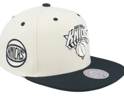 Houston Rockets Evergreen Cream Black Hwc Off White/Black Snapback - Mitchell & Ness