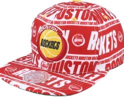 Houston Rockets Meat Paper Maroon Snapback - Mitchell & Ness