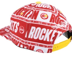 Houston Rockets Meat Paper Maroon Snapback - Mitchell & Ness