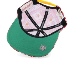 Houston Rockets Meat Paper Maroon Snapback - Mitchell & Ness