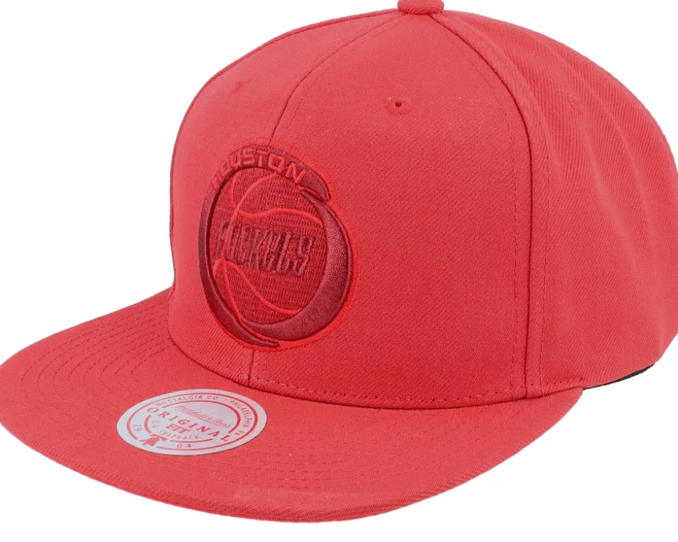 Houston Rockets Monochromatic Red Snapback - Mitchell & Ness