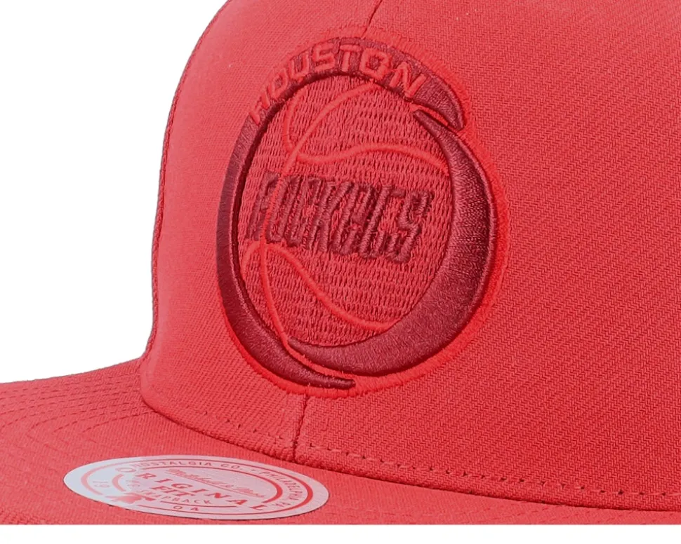 Houston Rockets Monochromatic Red Snapback - Mitchell & Ness