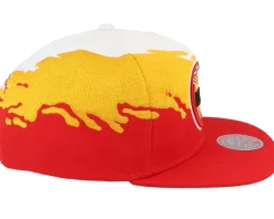 Houston Rockets Paintbrush White/Red Snapback - Mitchell & Ness