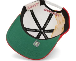 Houston Rockets Paintbrush White/Red Snapback - Mitchell & Ness