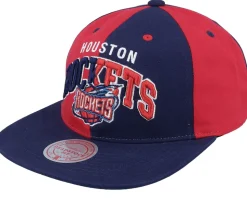 Houston Rockets Pinwheel Of Fortune Navy/Red Snapback - Mitchell & Ness