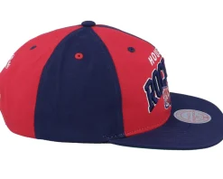 Houston Rockets Pinwheel Of Fortune Navy/Red Snapback - Mitchell & Ness