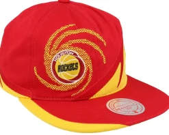 Houston Rockets Spiral Deadstock Red Snapback - Mitchell & Ness