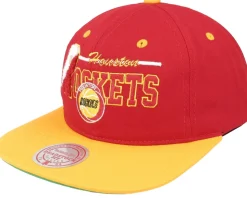Houston Rockets Varsity Letter Red Snapback - Mitchell & Ness
