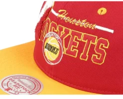 Houston Rockets Varsity Letter Red Snapback - Mitchell & Ness