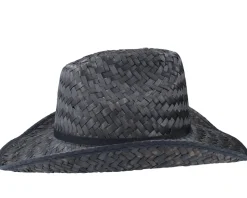 Houston Straw Cowboy Black Straw Hat - Brixton