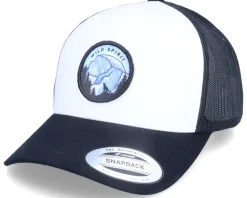 Howling Wolf Mountain Patch Black/White Trucker - Wild Spirit
